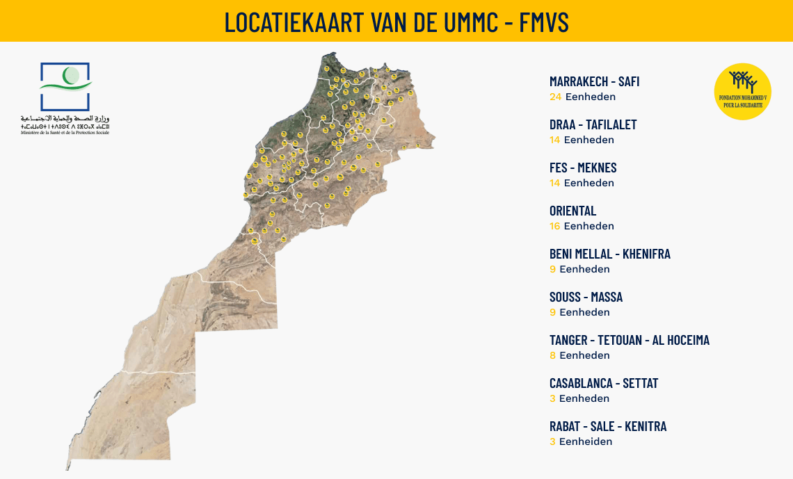 Carte d’implantation des UMMC – FMVS