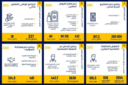 البرامج الستة الرائدة في مجال الادماج الإقتصادي
