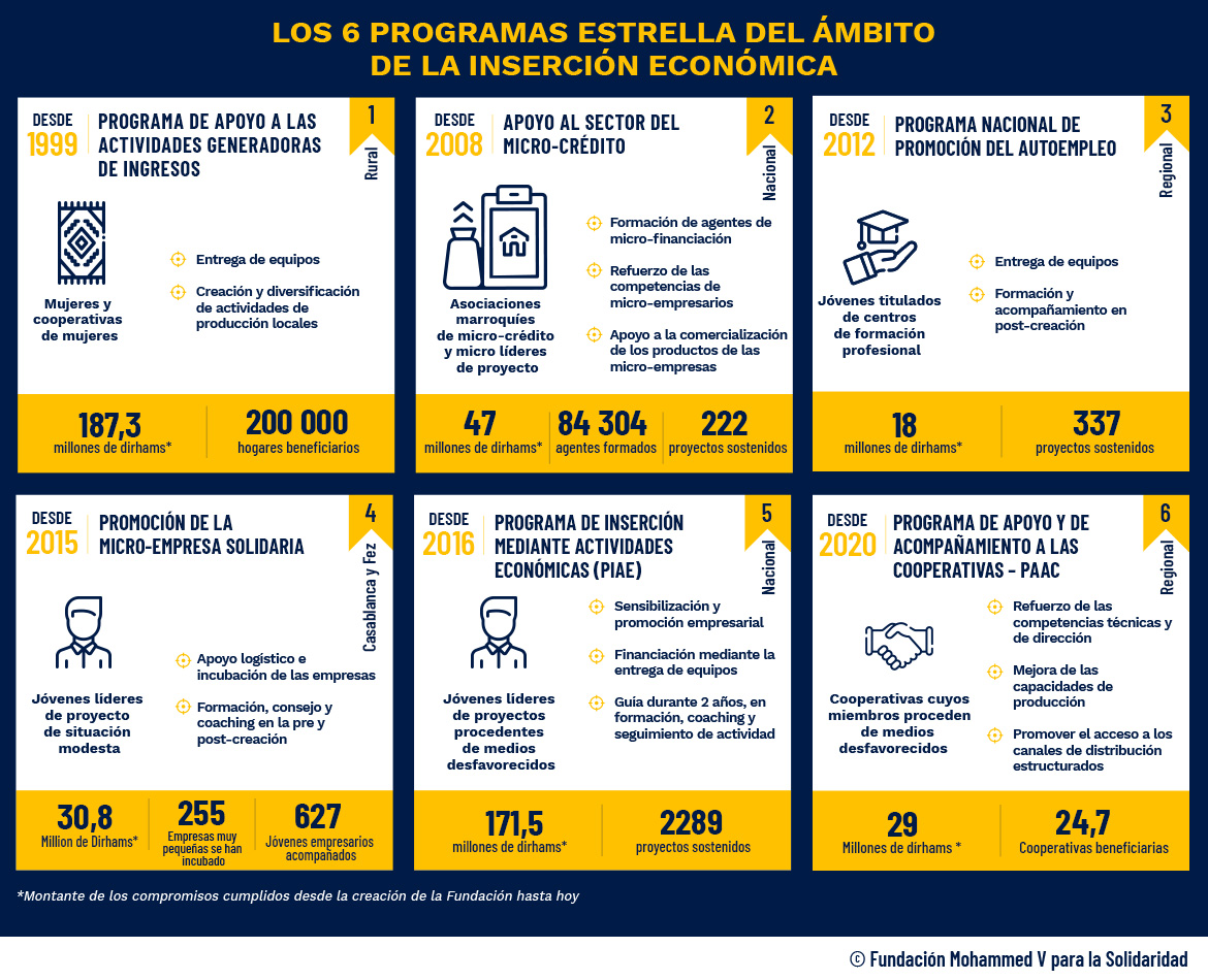 Los 6 programas estrella del ámbito de la inserción económica